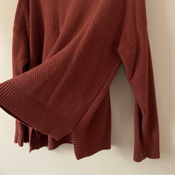Madewell• dark orange waffle knit sweater women’s size xxl - Picture 5 of 11